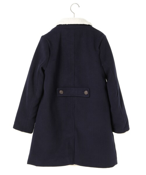 ehka sopo（エヘカソポ）の「ボアロングピーコート（ジャケット/アウター・チャコールグレー/キャメル/ネイビー・M）」の5枚目の写真