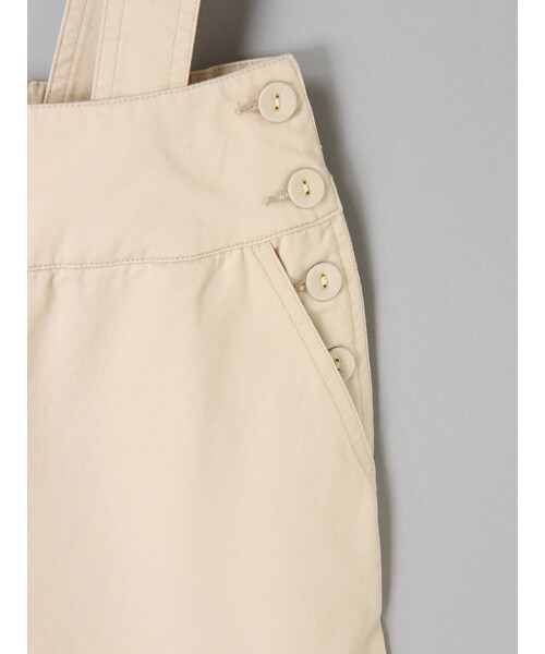 E hyphen world gallery（イーハイフンワールドギャラリー）の「綿ツイルサス付ワイドパンツ（パンツ・アイボリー/ブルー/ネイビー・F）」の7枚目の写真