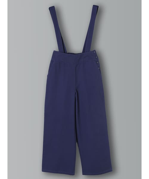 E hyphen world gallery（イーハイフンワールドギャラリー）の「綿ツイルサス付ワイドパンツ（パンツ・アイボリー/ブルー/ネイビー・F）」の2枚目の写真