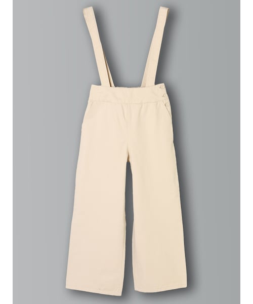 E hyphen world gallery（イーハイフンワールドギャラリー）の「綿ツイルサス付ワイドパンツ（パンツ・アイボリー/ブルー/ネイビー・F）」の4枚目の写真