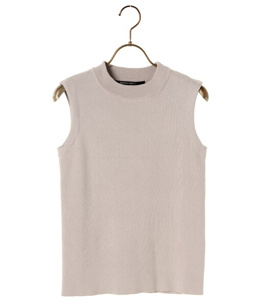 YECCA VECCA(イェッカヴェッカ)の「ハイネックノースリーブニット(トップス・アイボリー/グレー/ブラック/サックスブルー・F)」の3枚目の写真