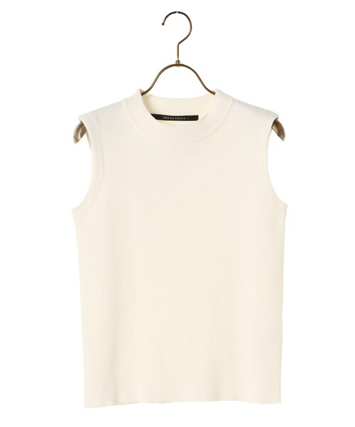 YECCA VECCA(イェッカヴェッカ)の「ハイネックノースリーブニット(トップス・アイボリー/グレー/ブラック/サックスブルー・F)」の5枚目の写真