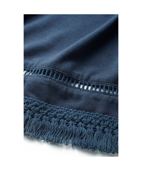 IEDIT(イディット)の「ブルー ブラック プラネット 大人っぽく仕上げた きれいめフリンジトップスの会(Tシャツ/カットソー・レディース・Various・S /M /L /LL/3L)」の7枚目の写真