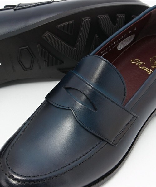 MEN'S BIGI(メンズビギ)の「レザーローファー/JAPAN MADE(日本製)(ドレスシューズ・メンズ・ネイビー/キャメル・SMALL/MEDIUM/LARGE)」の1枚目の写真