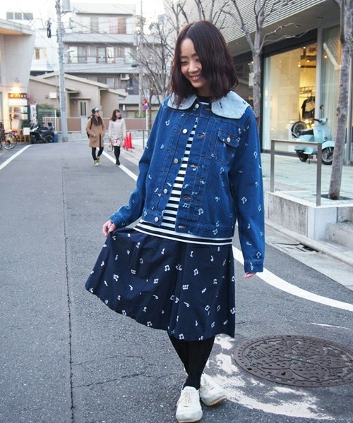 FRAPBOIS（フラボア）の「ノウトーツ（スカート・レディース・ホワイト/ネイビー・0/1）」の2枚目の写真