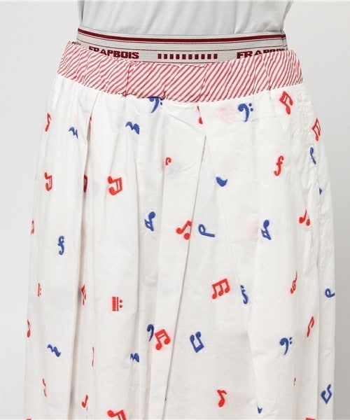 FRAPBOIS（フラボア）の「ノウトーツ（スカート・レディース・ホワイト/ネイビー・0/1）」の10枚目の写真
