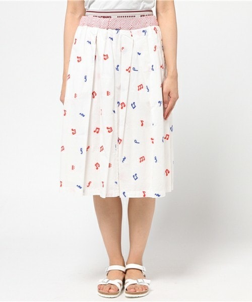 FRAPBOIS（フラボア）の「ノウトーツ（スカート・レディース・ホワイト/ネイビー・0/1）」の7枚目の写真