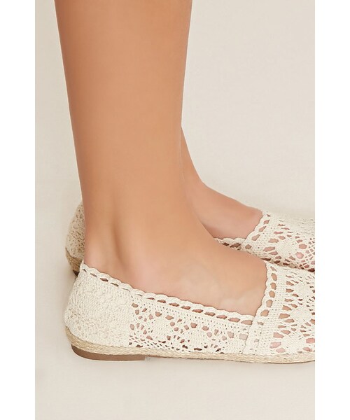 FOREVER 21(フォーエバー トゥエンティーワン)の「FOREVER 21 crochet espadrille flats(シューズ・レディース・Black/Pink/White/Blue・5.5/6/6.5/7/7.5/8/8.5/9/10)」の12枚目の写真