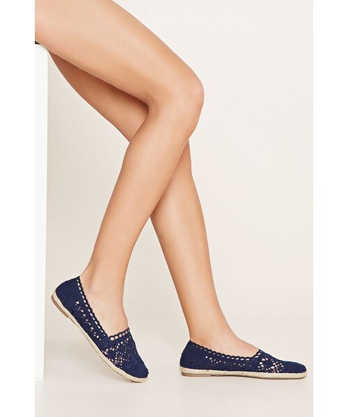 FOREVER 21(フォーエバー トゥエンティーワン)の「FOREVER 21 crochet espadrille flats(シューズ・レディース・Black/Pink/White/Blue・5.5/6/6.5/7/7.5/8/8.5/9/10)」の10枚目の写真