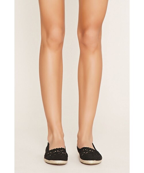 FOREVER 21(フォーエバー トゥエンティーワン)の「FOREVER 21 crochet espadrille flats(シューズ・レディース・Black/Pink/White/Blue・5.5/6/6.5/7/7.5/8/8.5/9/10)」の9枚目の写真