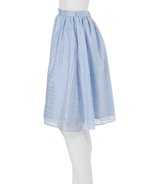 MERCURYDUO（マーキュリーデュオ）の「【DUO】 オーガンジーチェックスカート（スカート・レディース・オフホワイト/ライトオレンジ/アイスブルー・F）」の13枚目の写真