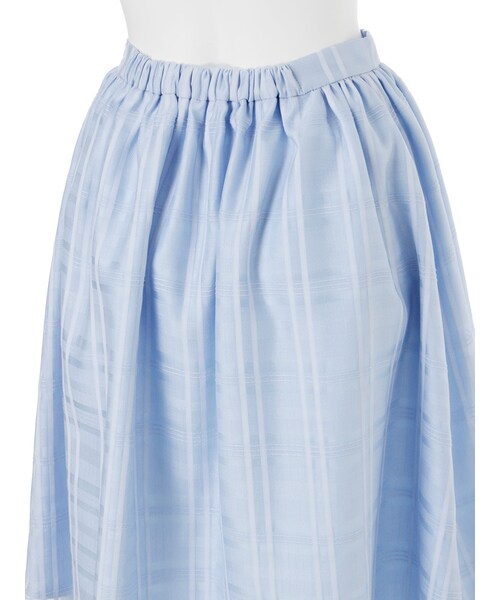 MERCURYDUO（マーキュリーデュオ）の「【DUO】 オーガンジーチェックスカート（スカート・レディース・オフホワイト/ライトオレンジ/アイスブルー・F）」の16枚目の写真