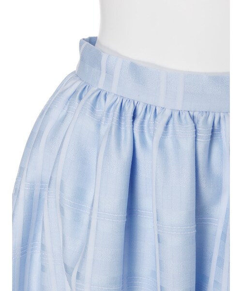 MERCURYDUO（マーキュリーデュオ）の「【DUO】 オーガンジーチェックスカート（スカート・レディース・オフホワイト/ライトオレンジ/アイスブルー・F）」の15枚目の写真