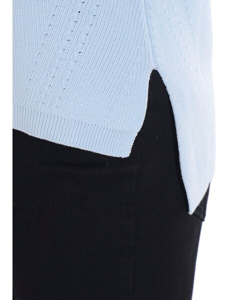 MERCURYDUO（マーキュリーデュオ）の「【BSC】 サイドスリットボトルネックノースリニット（トップス・レディース・オフホワイト/ブラック/ベビーピンク/オレンジ/イエロー/アイスブルー）」の17枚目の写真