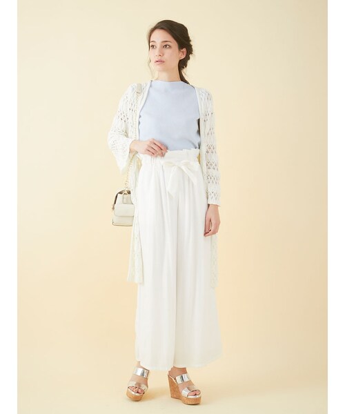 MERCURYDUO（マーキュリーデュオ）の「【BSC】 サイドスリットボトルネックノースリニット（トップス・レディース・オフホワイト/ブラック/ベビーピンク/オレンジ/イエロー/アイスブルー）」の10枚目の写真