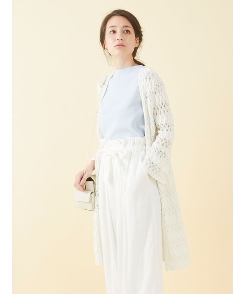 MERCURYDUO（マーキュリーデュオ）の「【BSC】 サイドスリットボトルネックノースリニット（トップス・レディース・オフホワイト/ブラック/ベビーピンク/オレンジ/イエロー/アイスブルー）」の11枚目の写真