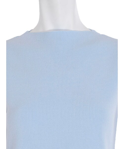 MERCURYDUO（マーキュリーデュオ）の「【BSC】 サイドスリットボトルネックノースリニット（トップス・レディース・オフホワイト/ブラック/ベビーピンク/オレンジ/イエロー/アイスブルー）」の14枚目の写真