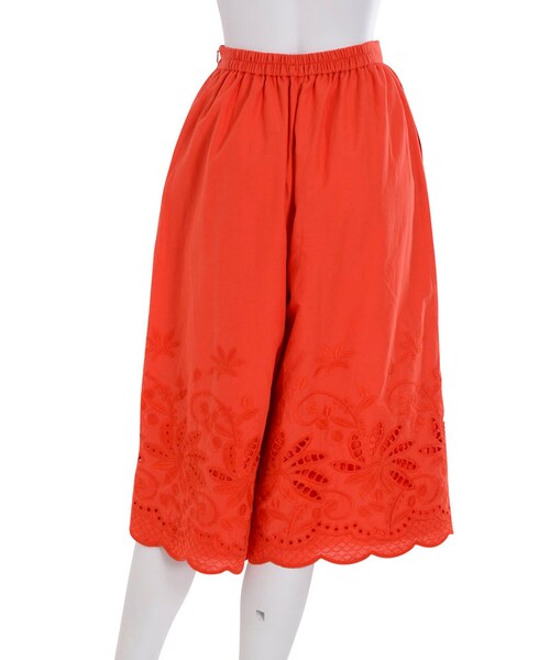 MERCURYDUO（マーキュリーデュオ）の「【DUO】 カットワークガウチョパンツ（パンツ・レディース・オフホワイト/ブラック/オレンジ/イエロー）」の15枚目の写真