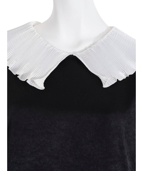 merry jenny（メリージェニー）の「プリーツ×フリルワンピース（ワンピース/ドレス・レディース・オフホワイト/ブラック/ピンク・F）」の12枚目の写真