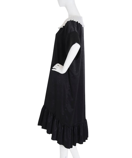 merry jenny（メリージェニー）の「プリーツ×フリルワンピース（ワンピース/ドレス・レディース・オフホワイト/ブラック/ピンク・F）」の7枚目の写真