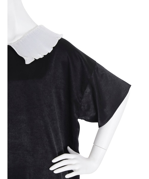 merry jenny（メリージェニー）の「プリーツ×フリルワンピース（ワンピース/ドレス・レディース・オフホワイト/ブラック/ピンク・F）」の11枚目の写真