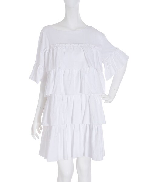 merry jenny（メリージェニー）の「フレアAラインワンピース（ワンピース/ドレス・レディース・オフホワイト/グレー/ネイビー・F）」の6枚目の写真