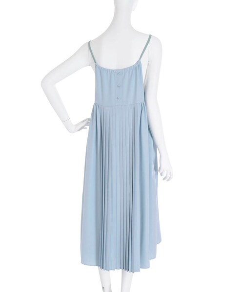 merry jenny（メリージェニー）の「バックプリーツキャミワンピース（ワンピース/ドレス・レディース・グレー/アイスブルー・F）」の8枚目の写真