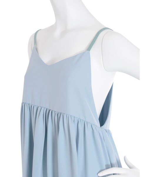 merry jenny（メリージェニー）の「バックプリーツキャミワンピース（ワンピース/ドレス・レディース・グレー/アイスブルー・F）」の12枚目の写真