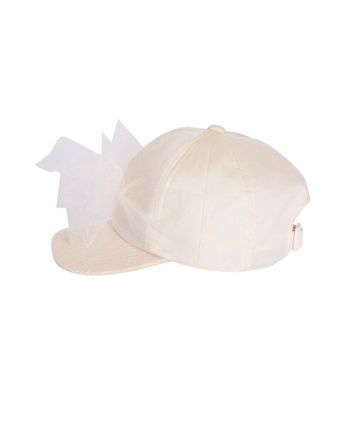 merry jenny(メリージェニー)の「チュールリボンcap(帽子・レディース・オフホワイト/グレー/ピンク・F)」の9枚目の写真