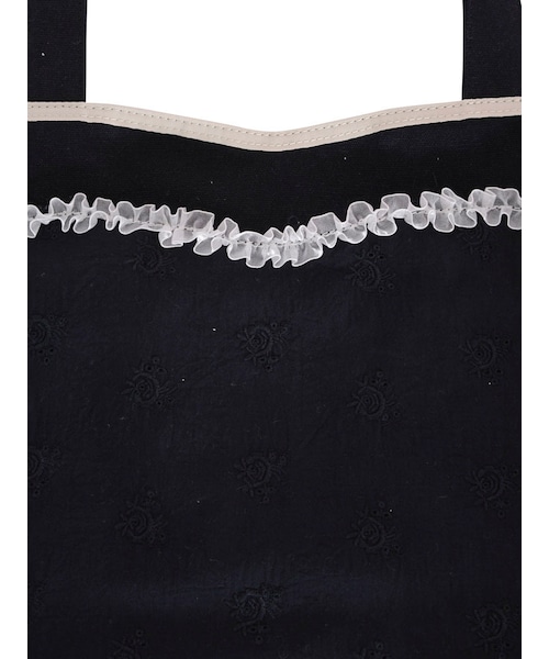 merry jenny（メリージェニー）の「ハートフリルトート（バッグ・レディース・アイボリー/ブラック/ピンク・F）」の8枚目の写真