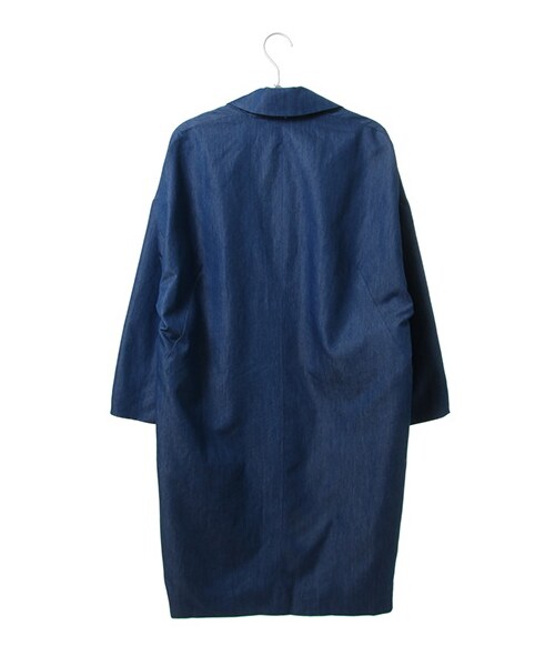 earth music&ecology（アースミュージックアンドエコロジー）の「＜WEB限定大きな・小さなサイズ＞デニムドロップチェスターコート（ジャケット/アウター・インディゴ・L）」の4枚目の写真