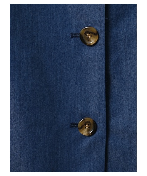 earth music&ecology（アースミュージックアンドエコロジー）の「＜WEB限定大きな・小さなサイズ＞デニムドロップチェスターコート（ジャケット/アウター・インディゴ・L）」の7枚目の写真