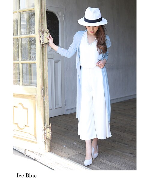 Rocotta by MOERY（ロコッタ）の「Rocotta(ロコッタ) ドロップショルダーコーディガン（カーディガン/ボレロ・レディース・ホワイト/ペールグレー/アイスブルー/スモーキーピンク/ネイビー・FREE）」の17枚目の写真