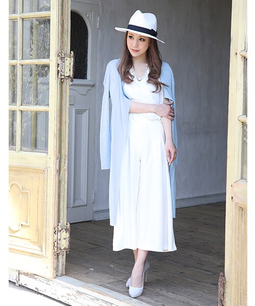 Rocotta by MOERY（ロコッタ）の「Rocotta(ロコッタ) ドロップショルダーコーディガン（カーディガン/ボレロ・レディース・ホワイト/ペールグレー/アイスブルー/スモーキーピンク/ネイビー・FREE）」の20枚目の写真