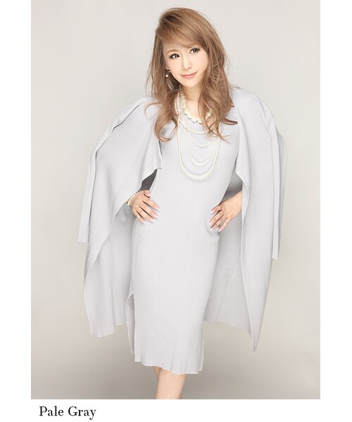 Rocotta by MOERY（ロコッタ）の「Rocotta(ロコッタ) ドロップショルダーコーディガン（カーディガン/ボレロ・レディース・ホワイト/ペールグレー/アイスブルー/スモーキーピンク/ネイビー・FREE）」の10枚目の写真