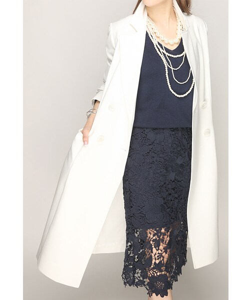 Rocotta by MOERY（ロコッタ）の「Rocotta(ロコッタ) Vネックニットトップス（ニット/セーター・レディース・ホワイト/ネイビー/ペールグレー/アイスブルー/スモーキーピンク・FREE）」の19枚目の写真