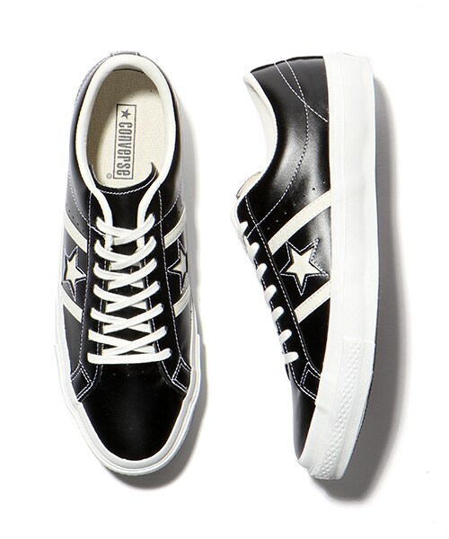 CONVERSE（コンバース）の「STAR&BARSLEATHER（シューズ・メンズ・ホワイト/ブラック・27cm/28cm）」の2枚目の写真
