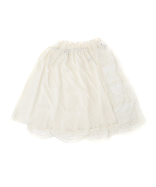 w closet（ダブルクローゼット）の「刺繍チュールレーススカート（スカート・レディース・オフホワイト/グレー・FREE）」の8枚目の写真