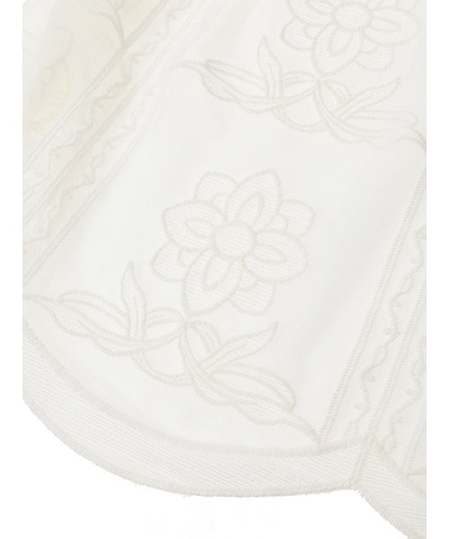 w closet（ダブルクローゼット）の「刺繍チュールレーススカート（スカート・レディース・オフホワイト/グレー・FREE）」の7枚目の写真