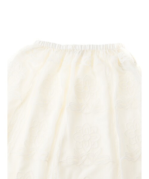 w closet（ダブルクローゼット）の「刺繍チュールレーススカート（スカート・レディース・オフホワイト/グレー・FREE）」の6枚目の写真
