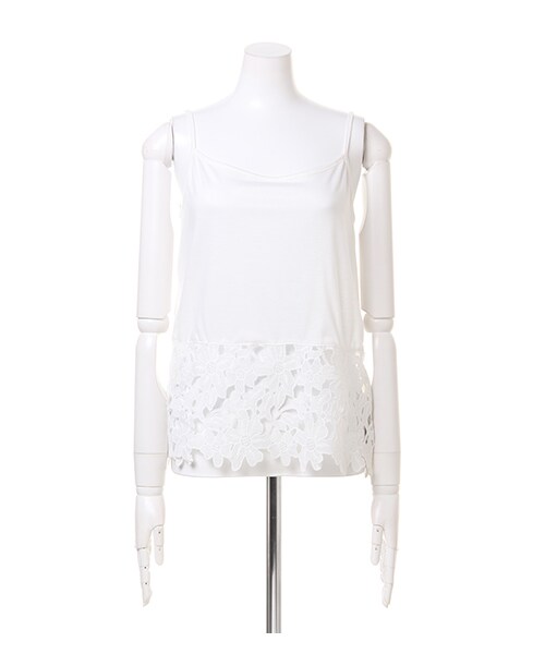 INGNI（イング）の「裾レースタンクアンサンブル／TOPS（トップス・レディース・ｵﾌｸﾛ/ｽﾄﾗｲﾌﾟ/ﾎﾞｰﾀﾞｰ・M）」の7枚目の写真