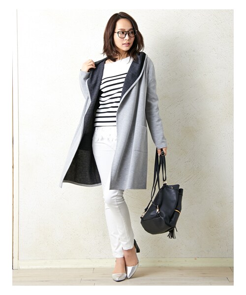 INGNI（イング）の「裾レースタンクアンサンブル／TOPS（トップス・レディース・ｵﾌｸﾛ/ｽﾄﾗｲﾌﾟ/ﾎﾞｰﾀﾞｰ・M）」の9枚目の写真