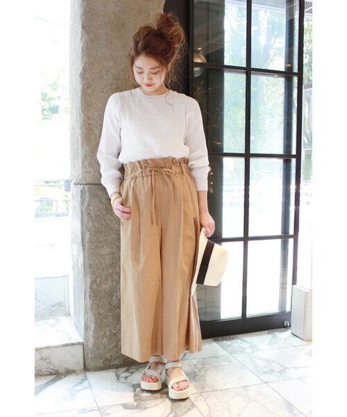 JOURNAL STANDARD（ジャーナルスタンダード）の「《予約》ミリタリークロスクロップドワイドパンツ◆（パンツ・ブラック/キャメル/カーキ・36/38/40）」の11枚目の写真