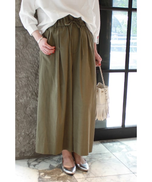 JOURNAL STANDARD（ジャーナルスタンダード）の「《予約》ミリタリークロスクロップドワイドパンツ◆（パンツ・ブラック/キャメル/カーキ・36/38/40）」の3枚目の写真