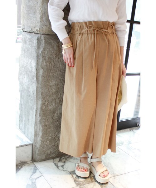 JOURNAL STANDARD（ジャーナルスタンダード）の「《予約》ミリタリークロスクロップドワイドパンツ◆（パンツ・ブラック/キャメル/カーキ・36/38/40）」の2枚目の写真
