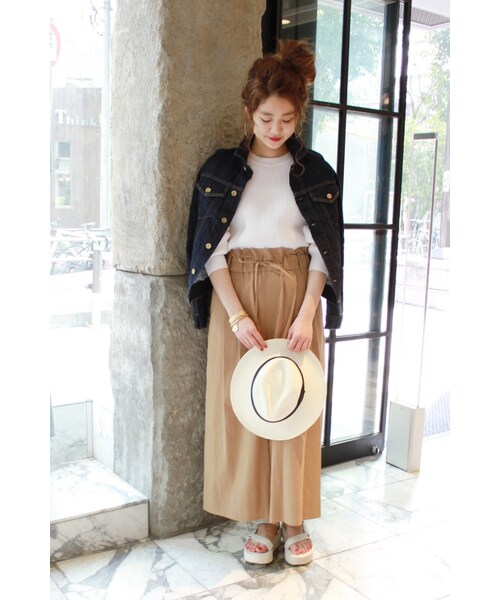 JOURNAL STANDARD（ジャーナルスタンダード）の「《予約》ミリタリークロスクロップドワイドパンツ◆（パンツ・ブラック/キャメル/カーキ・36/38/40）」の12枚目の写真