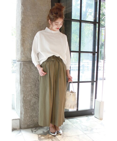 JOURNAL STANDARD（ジャーナルスタンダード）の「《予約》ミリタリークロスクロップドワイドパンツ◆（パンツ・ブラック/キャメル/カーキ・36/38/40）」の7枚目の写真
