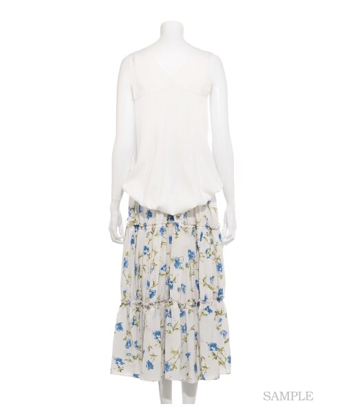 SNIDEL（スナイデル）の「ニットベストコンビワンピース（ニットワンピース・レディース・WHT/GRY/BLK・F）」の5枚目の写真