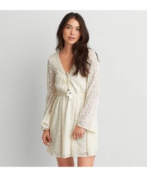 American Eagle | AEOベルスリーブレースドレス(ワンピース)