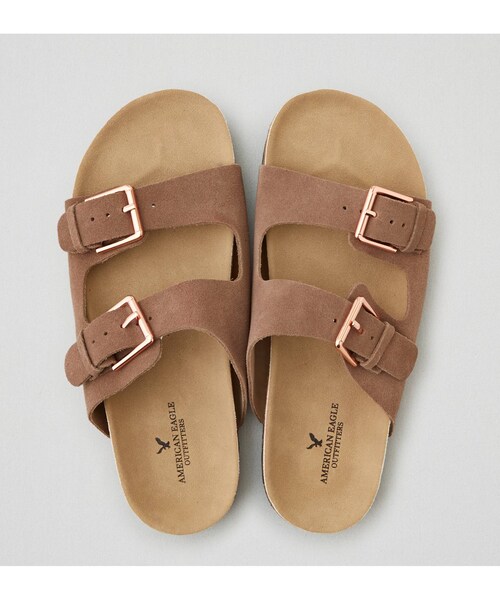American Eagle(アメリカンイーグル)の「AEOダブルバックルサンダル(サンダル・レディース・トープ/バーガンディー・5/6/7/8/9/10)」の2枚目の写真